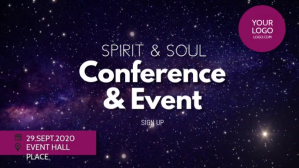Fioletowy Conference & Event Facebook Cover Video Template