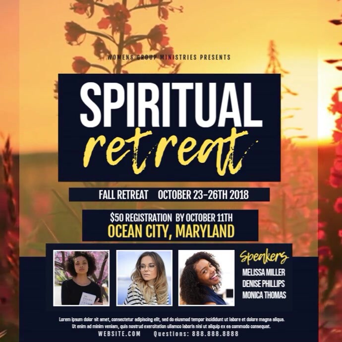 Copy of Spiritual retreat PosterMyWall