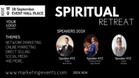 Spiritual Retreat Event Body Mind Soul Stars Facebook Cover Video (16:9) template