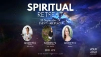 Spiritual Retreat Mind Soul Universe Stars Ad Facebook Cover Video (16:9) template