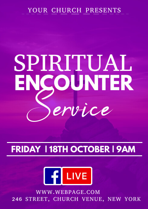 Plantilla de Spiritual service | PosterMyWall