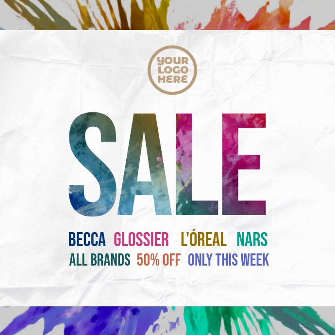 Splash Colors Sale Ad Template
