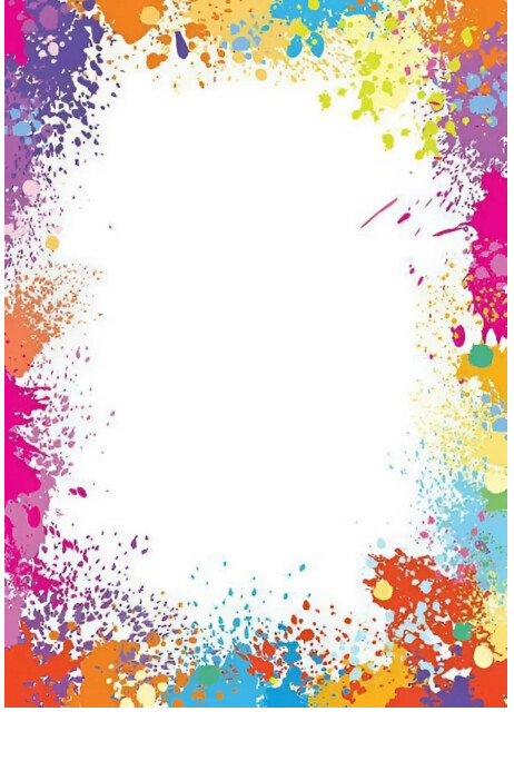 Creativity Skill Border Design Splash of Creativity Border Frame Template | PosterMyWall