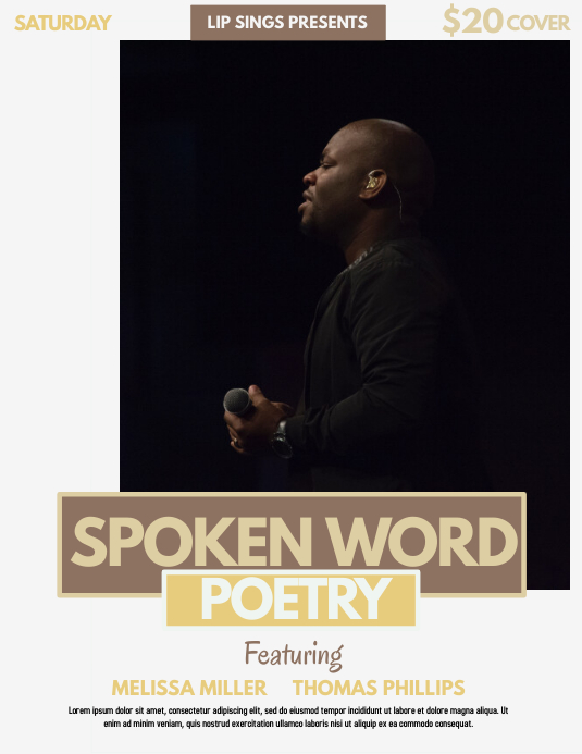 SPOKEN WORD Template PosterMyWall spoken-word-template-postermywall