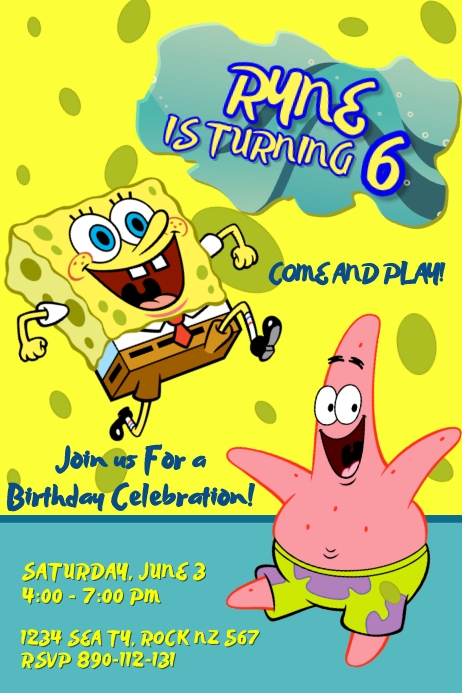SpongeBob Template PosterMyWall