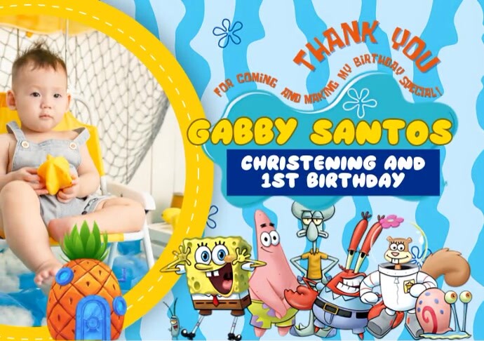 Spongebob Theme Ref Magnet A4 template