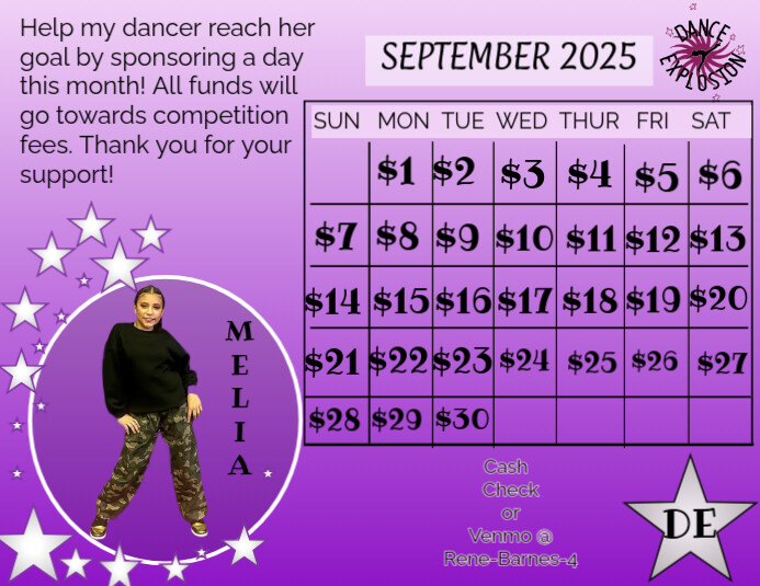 Sponsor A Day Calendar Template PosterMyWall