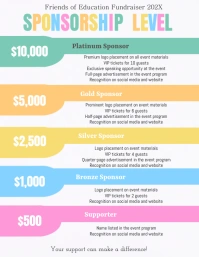 Sponsor Levels Flyer, Sponsorship Flyer templ Iflaya (Incwadi ye-US) template