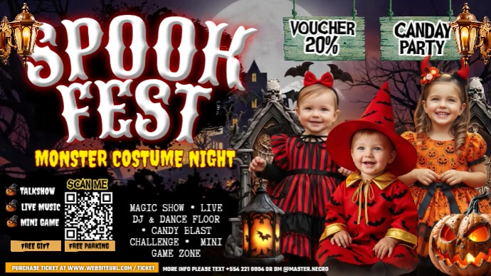 Copy of Spook Fest Monster Costume Night | PosterMyWall