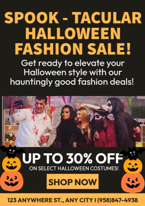 Copy of Spook-Tacular Halloween Fashion Sale | PosterMyWall
