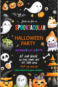 Sort Halloween Party Poster Template