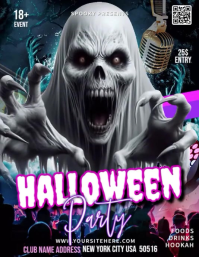 Spooky Ghost - Halloween Special Party Flyer (US Letter) template