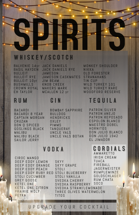 SPOOKY GOTH DARK SPIRITS LIST Template PosterMyWall