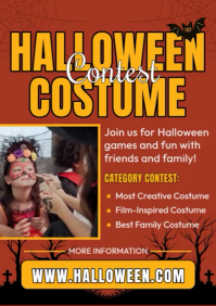 Spooky Halloween Costume Contest A4 template