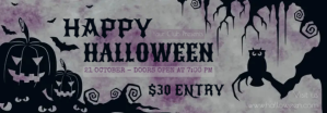 灰色 Halloween Event Tumblr-banner Template
