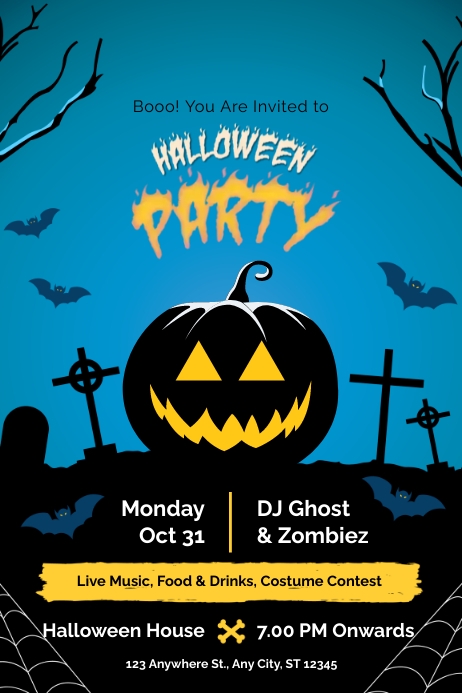 Spooky Event Spooky Halloween Party Event Flyer Template | PosterMyWall