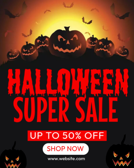Spooky Halloween Sale Template | PosterMyWall