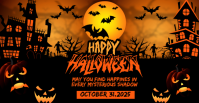 Spooky Halloween Wishes & Magic Facebook Event Cover template