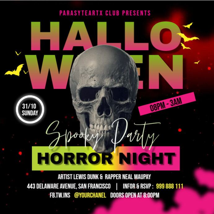 Copy of Spooky Horror Night Party | PosterMyWall