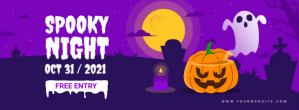 spooky night Portada de Facebook template