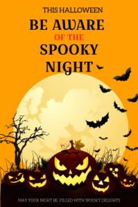 Spooky night Halloween Banner 4' × 6' template