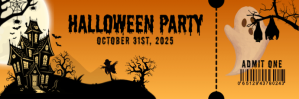 Jingga Halloween Party Nagłówek wiadomości e-mail Template
