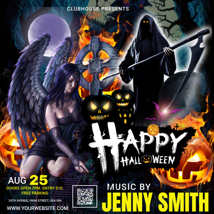 Plantilla de SpookySpectacle/SpectralSoiree/Halloween part | PosterMyWall