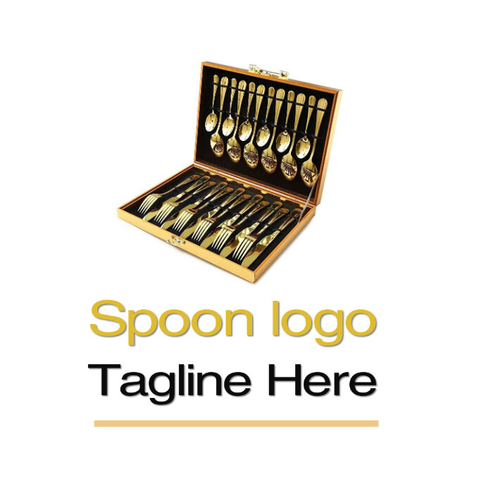 Spoon logo Logótipo template