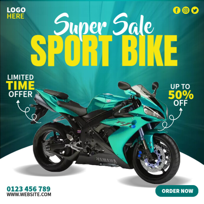 Sport Bike Ads Template PosterMyWall