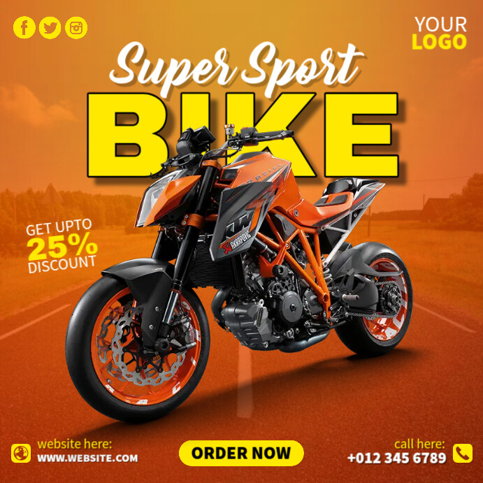 Sport Bike Ads Template PosterMyWall