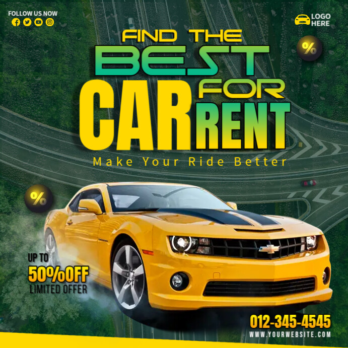 Sport Car For Rent Ads Template PosterMyWall