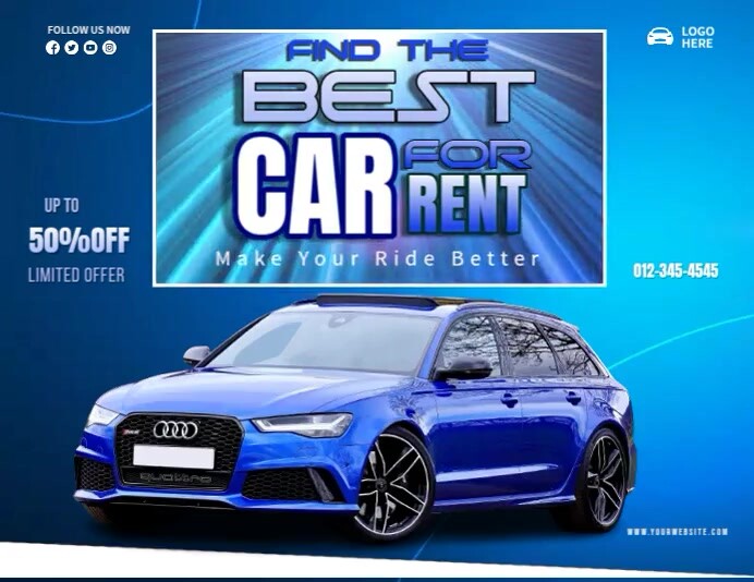 Plantilla de Sport Car For Rent Video Ads PosterMyWall