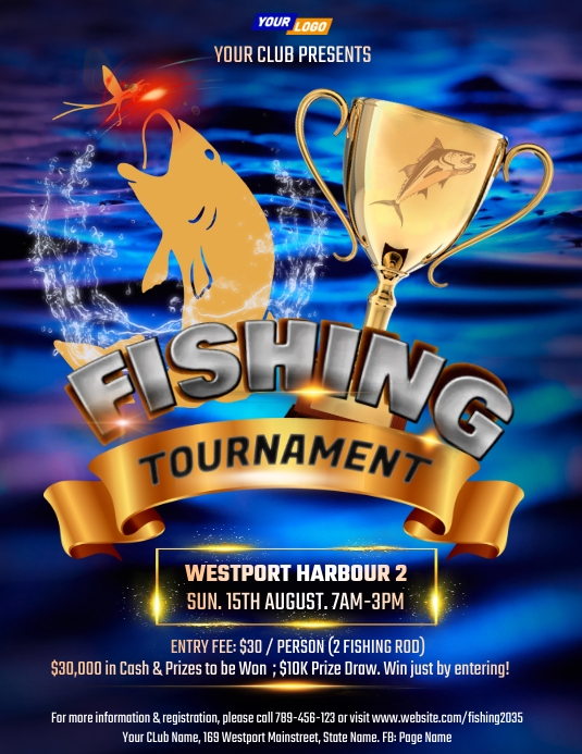 Image 2 for Fishing Tournament Flyer Template
