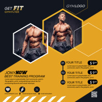 Orange Fitness Promotion Pos Instagram Template