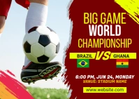 Sport Match Poastcard Design Postcard template