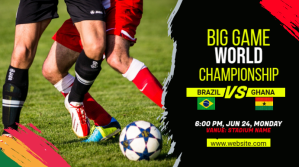 Black Sport Match YouTube Thumbnail Miniatura di YouTube Template