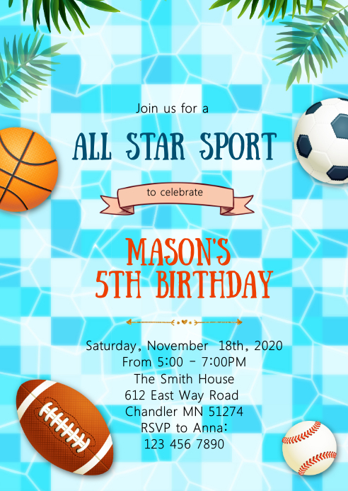 Modele La Invitation De Fete D Anniversaire De Piscine De Sport Postermywall Modele La Invitation De Fete D Anniversaire De Piscine De Sport Postermywall