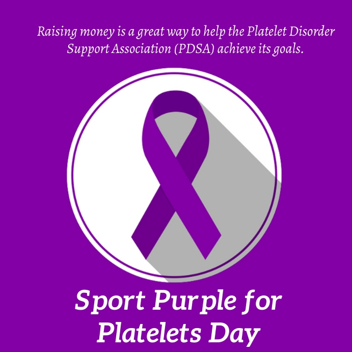 sport purple for platelets day Template PosterMyWall