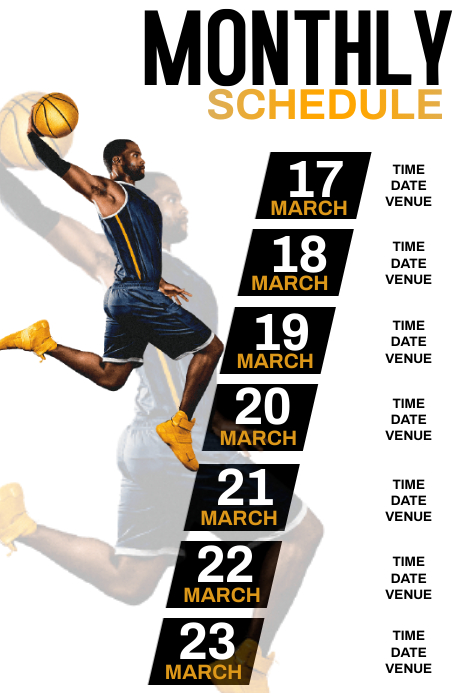 SPORT SCHEDULE POSTER TEMPLATE PosterMyWall