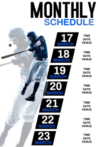 SPORT SCHEDULE POSTER TEMPLATE
