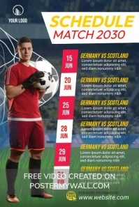 Sport Schedule Template ภาพกราฟิก Pinterest