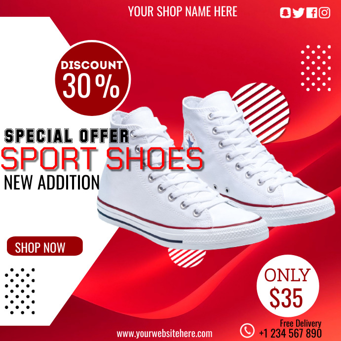 SPORT SHOES DISCOUNT FLYER TEMPLATE | PosterMyWall