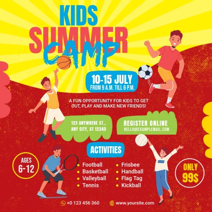 Sport Summer Camp Ad Template | PosterMyWall