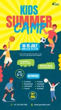 Sport Summer Camp Ad Template Instagram Story