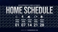 Sport Team Schedule Video Invitation วิดีโอหน้าปก Facebook (16:9) template
