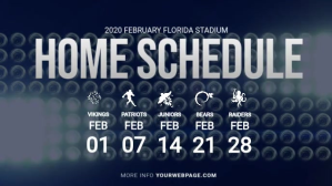 Sport Team Schedule Video Invitation วิดีโอหน้าปก Facebook (16:9) template