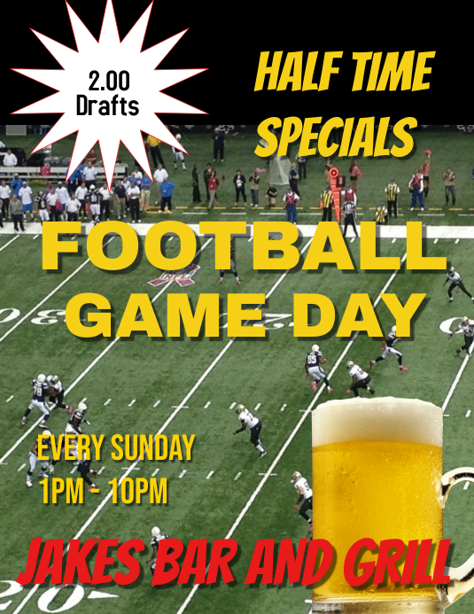 Sports Bar Happy Hour Template Postermywall