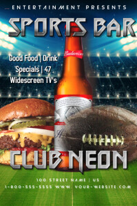 customizable design templates for tailgate postermywall sports bar flyer templates