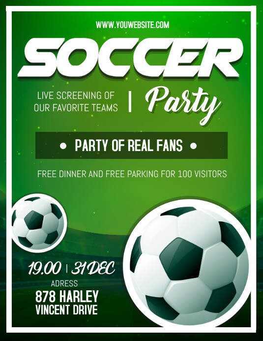 Sports Bar Soccer Screening Flyer Template Postermywall