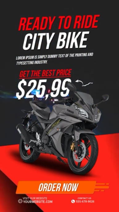 Sports Bike Instagram Reel Template | PosterMyWall